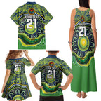 Custom Canberra Honouring First Nations Family Matching Tank Maxi Dress and Hawaiian Shirt NAIDOC 2026 Deadly 50 Years