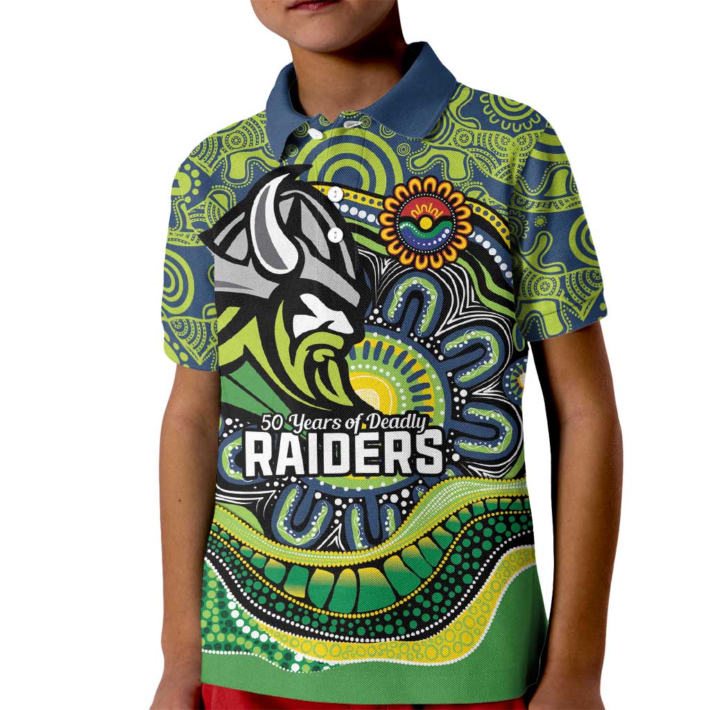 Custom Canberra Honouring First Nations Kid Polo Shirt NAIDOC 2026 Deadly 50 Years