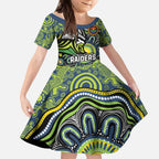 Custom Canberra Honouring First Nations Kid Short Sleeve Dress NAIDOC 2026 Deadly 50 Years