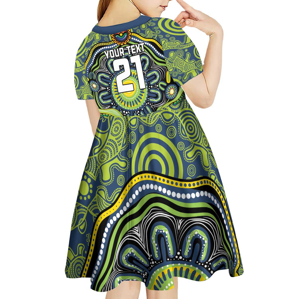 Custom Canberra Honouring First Nations Kid Short Sleeve Dress NAIDOC 2026 Deadly 50 Years