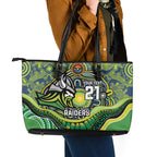 Custom Canberra Honouring First Nations Leather Tote Bag NAIDOC 2026 Deadly 50 Years