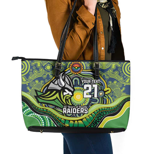 Custom Canberra Honouring First Nations Leather Tote Bag NAIDOC 2026 Deadly 50 Years
