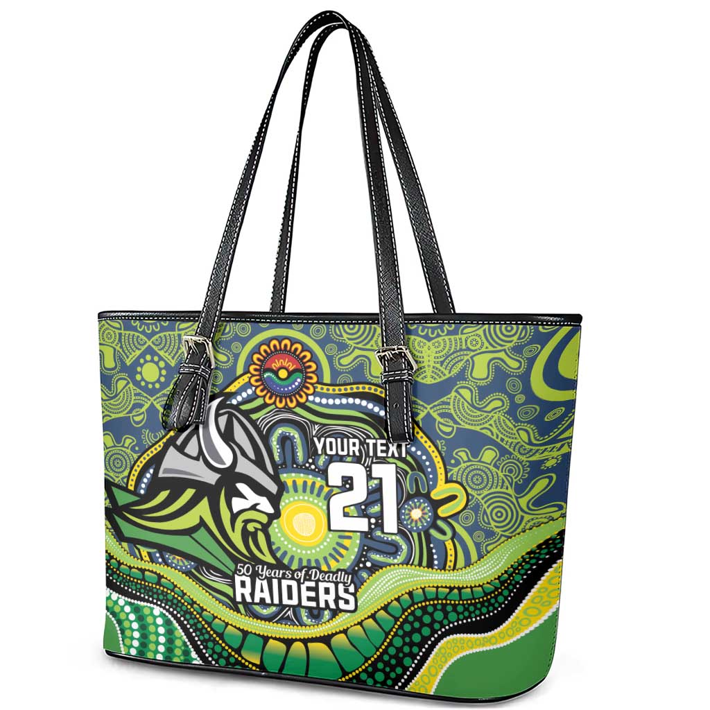 Custom Canberra Honouring First Nations Leather Tote Bag NAIDOC 2026 Deadly 50 Years
