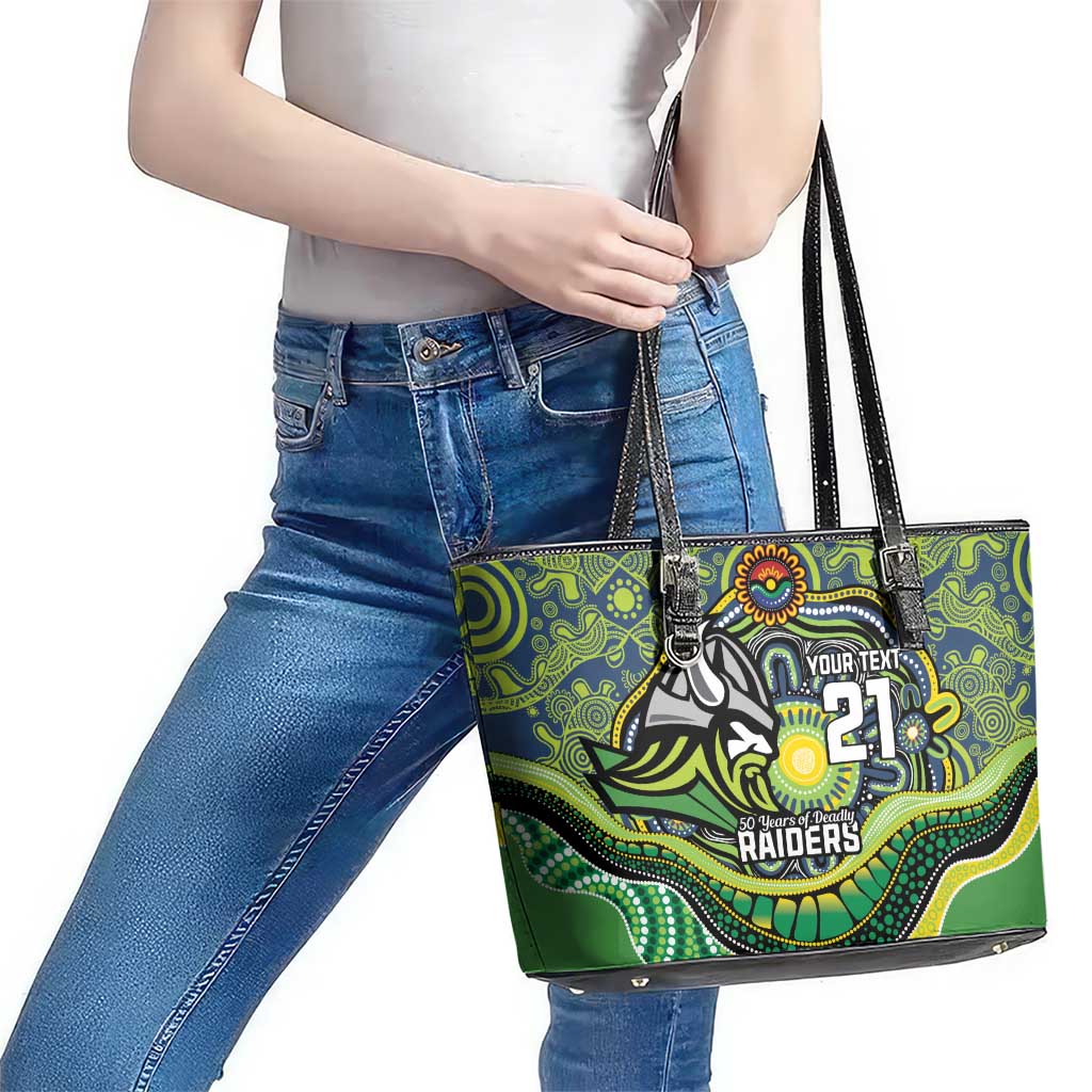 Custom Canberra Honouring First Nations Leather Tote Bag NAIDOC 2026 Deadly 50 Years
