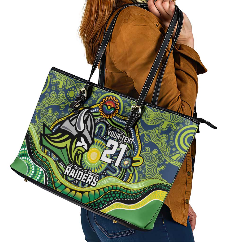 Custom Canberra Honouring First Nations Leather Tote Bag NAIDOC 2026 Deadly 50 Years