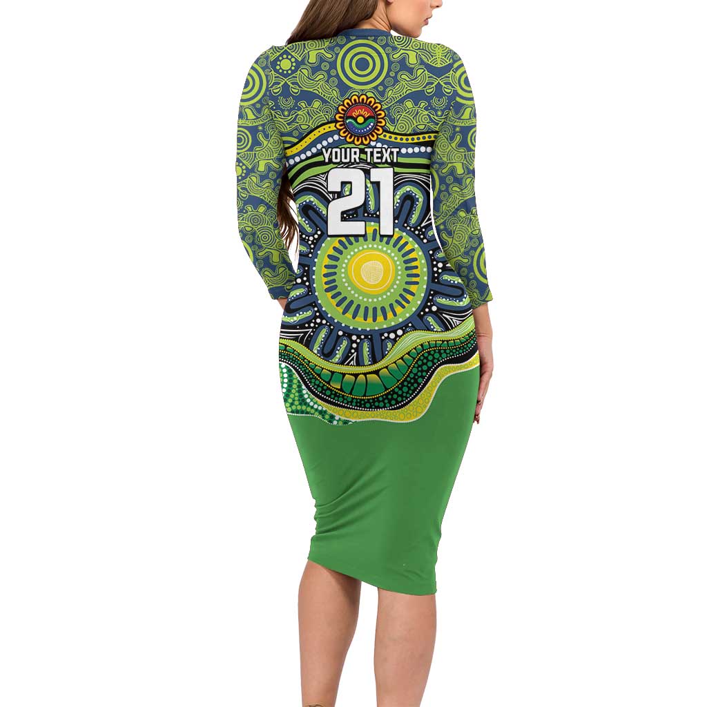 Custom Canberra Honouring First Nations Long Sleeve Bodycon Dress NAIDOC 2026 Deadly 50 Years