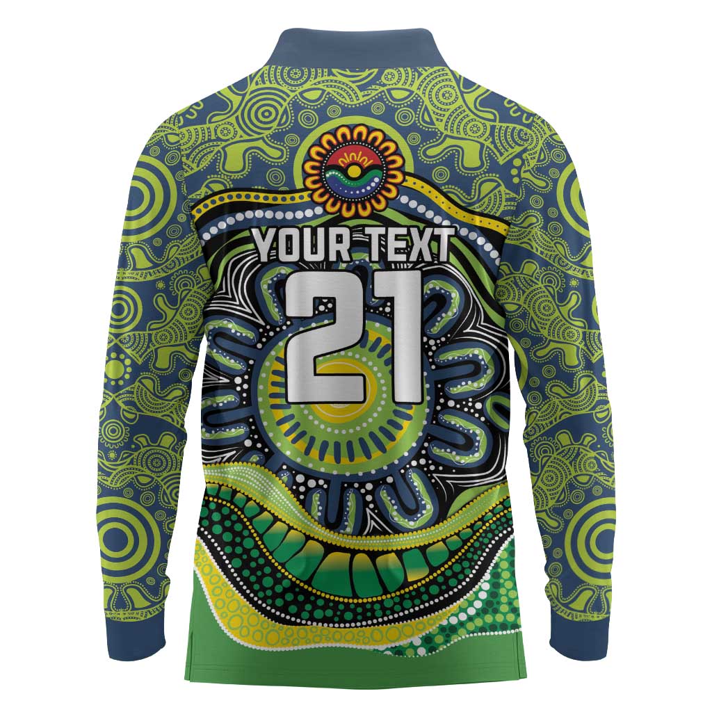 Custom Canberra Honouring First Nations Long Sleeve Polo Shirt NAIDOC 2026 Deadly 50 Years