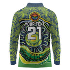 Custom Canberra Honouring First Nations Long Sleeve Polo Shirt NAIDOC 2026 Deadly 50 Years