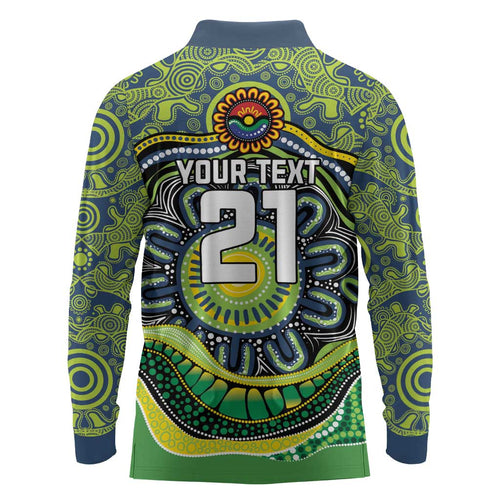 Custom Canberra Honouring First Nations Long Sleeve Polo Shirt NAIDOC 2026 Deadly 50 Years