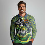 Custom Canberra Honouring First Nations Long Sleeve Polo Shirt NAIDOC 2026 Deadly 50 Years