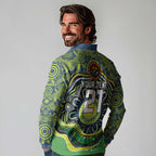 Custom Canberra Honouring First Nations Long Sleeve Polo Shirt NAIDOC 2026 Deadly 50 Years