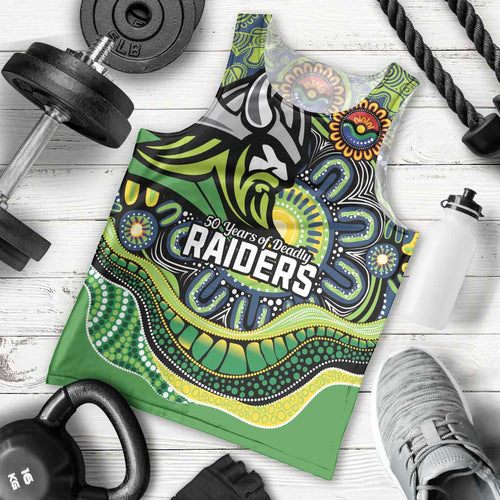 Custom Canberra Honouring First Nations Men Tank Top NAIDOC 2026 Deadly 50 Years