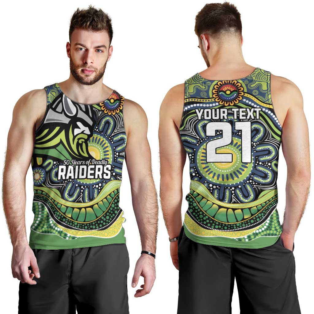 Custom Canberra Honouring First Nations Men Tank Top NAIDOC 2026 Deadly 50 Years