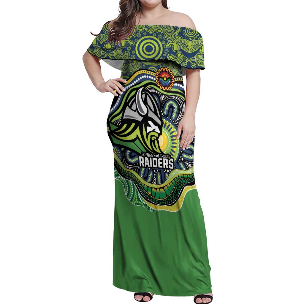 Custom Canberra Honouring First Nations Off Shoulder Maxi Dress NAIDOC 2026 Deadly 50 Years