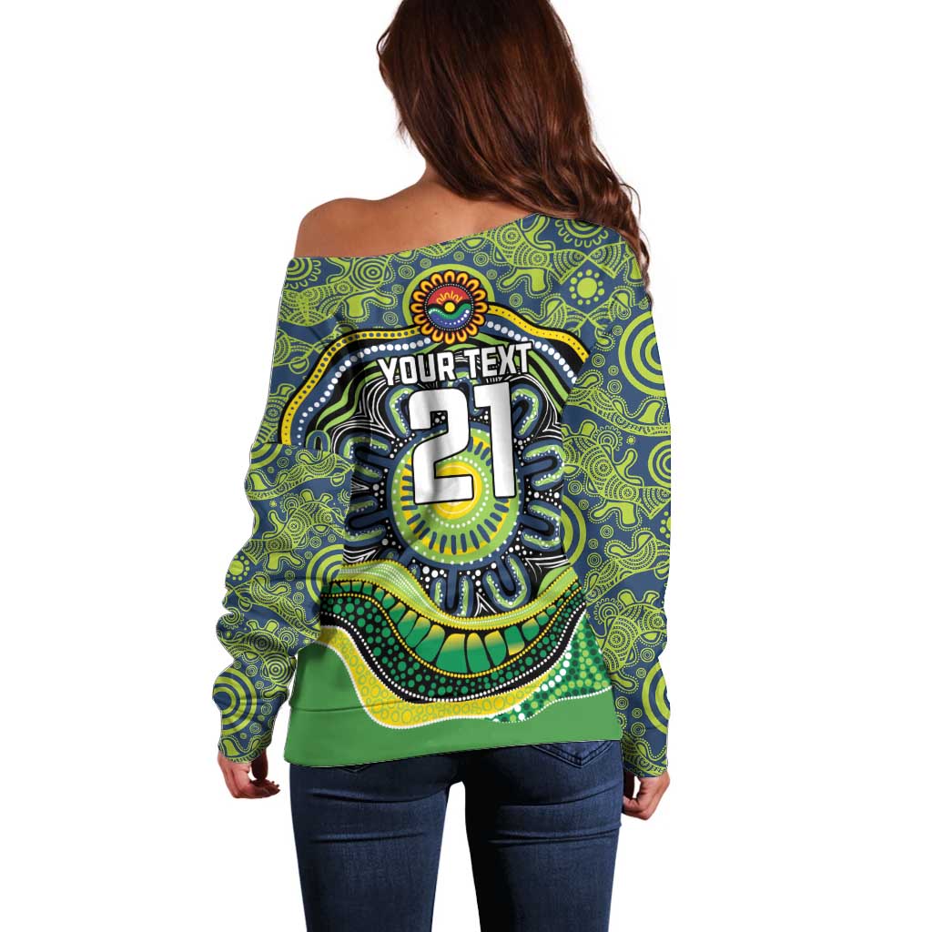 Custom Canberra Honouring First Nations Off Shoulder Sweater NAIDOC 2026 Deadly 50 Years