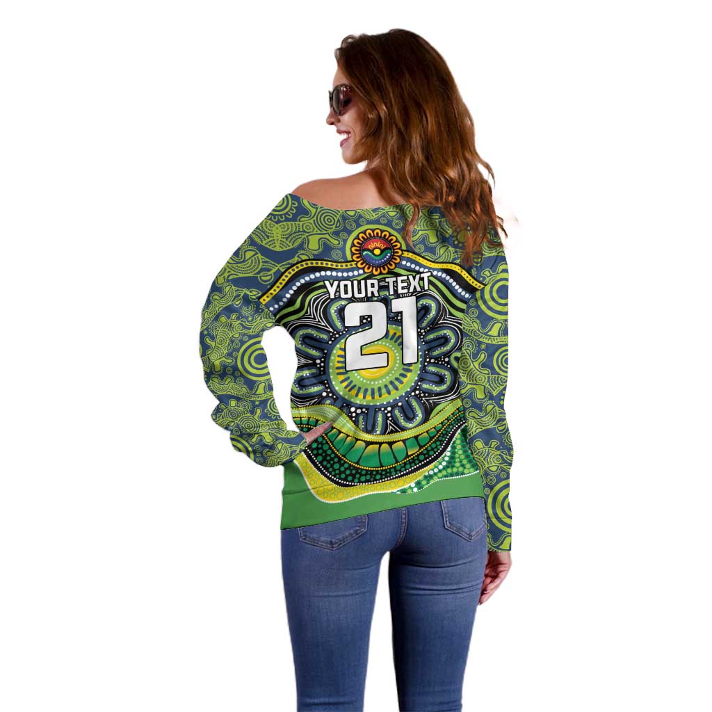 Custom Canberra Honouring First Nations Off Shoulder Sweater NAIDOC 2026 Deadly 50 Years