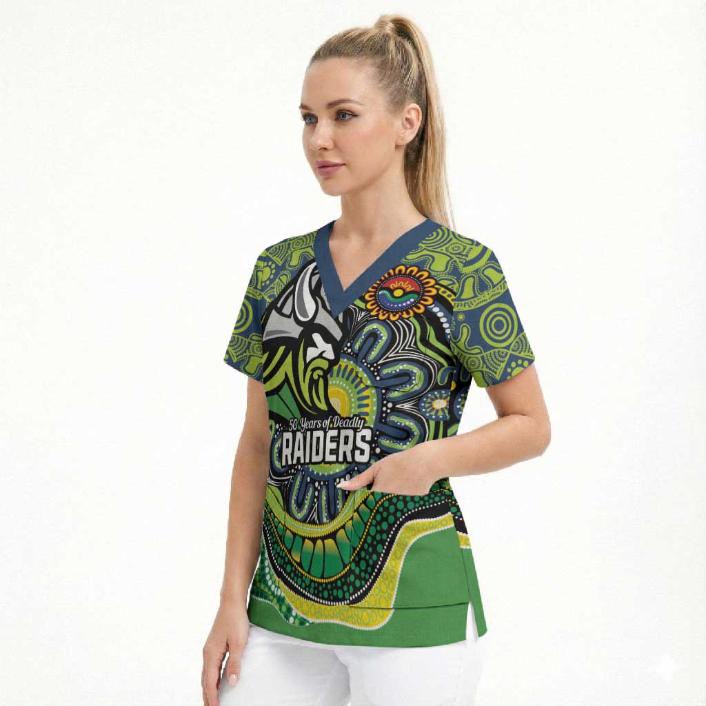 Custom Canberra Honouring First Nations Scrub Top NAIDOC 2026 Deadly 50 Years