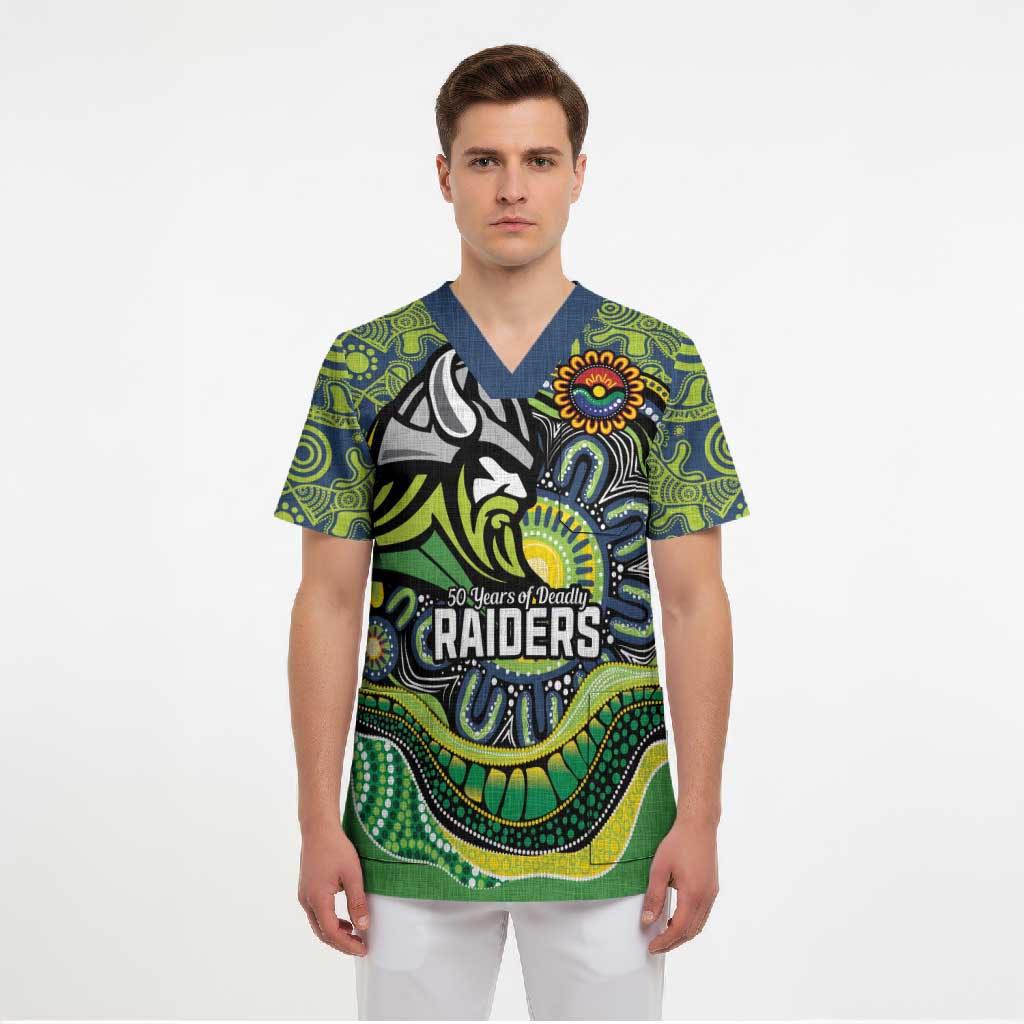 Custom Canberra Honouring First Nations Scrub Top NAIDOC 2026 Deadly 50 Years