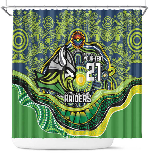 Custom Canberra Honouring First Nations Shower Curtain NAIDOC 2026 Deadly 50 Years