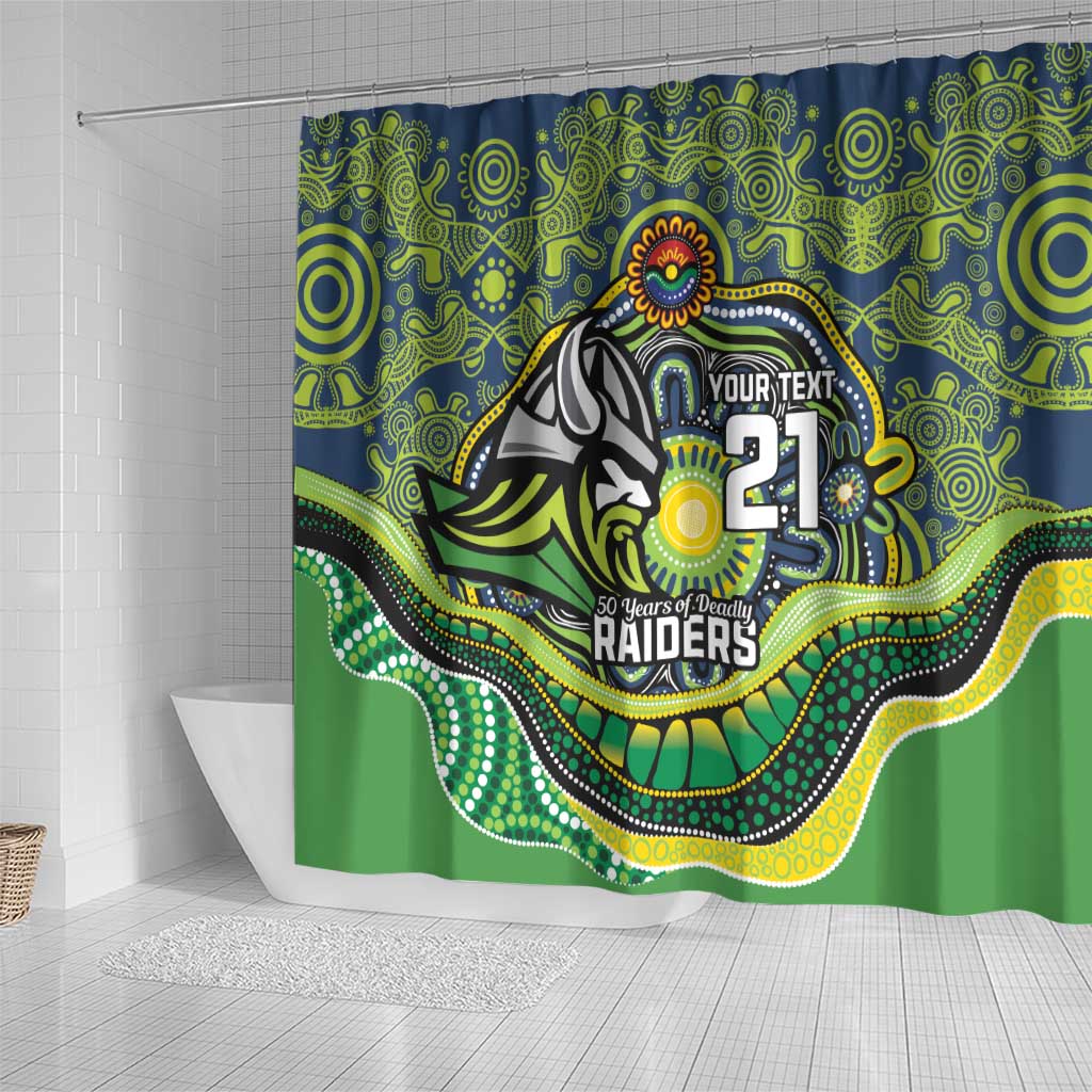 Custom Canberra Honouring First Nations Shower Curtain NAIDOC 2026 Deadly 50 Years