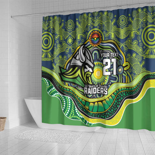 Custom Canberra Honouring First Nations Shower Curtain NAIDOC 2026 Deadly 50 Years