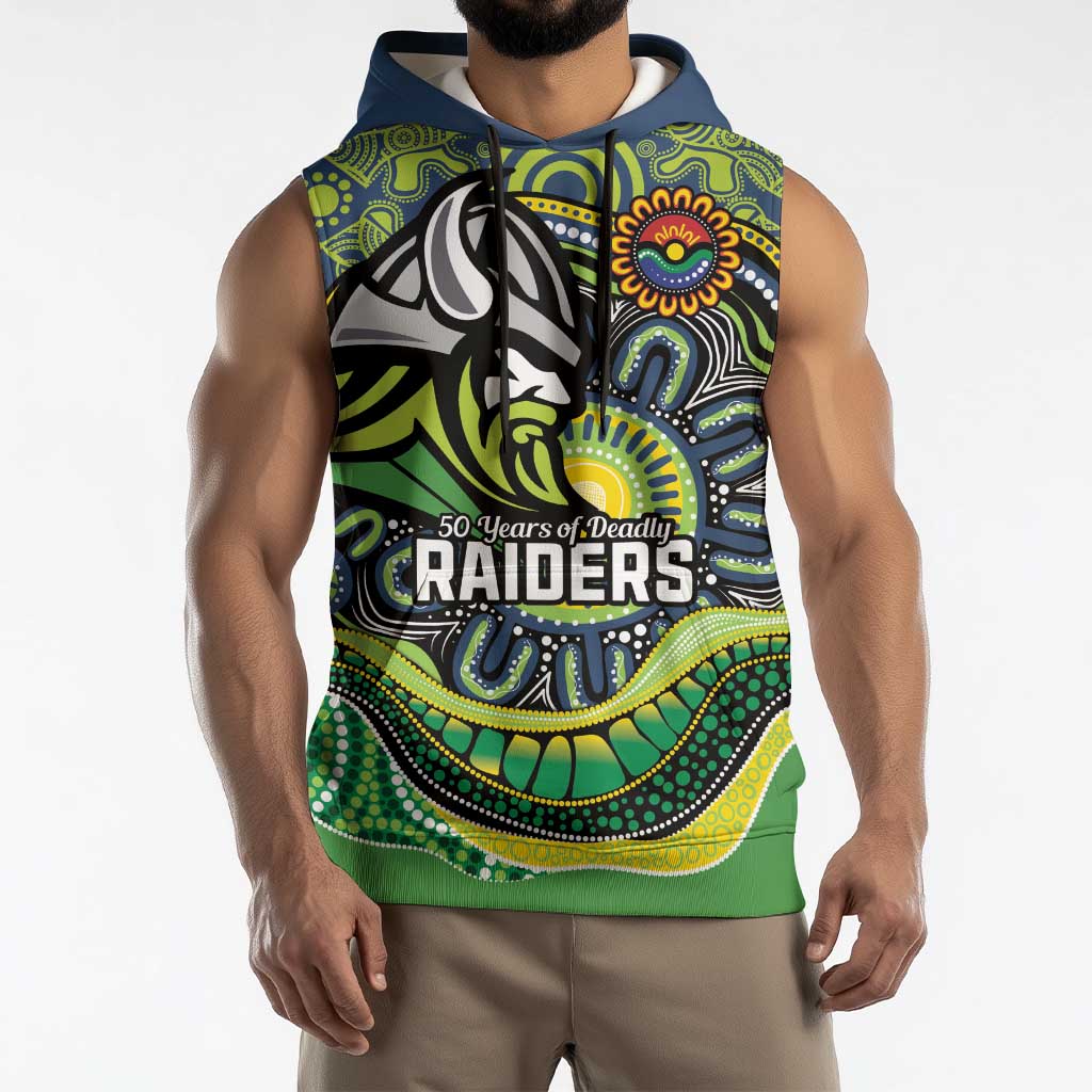 Custom Canberra Honouring First Nations Sleeveless Hoodie NAIDOC 2026 Deadly 50 Years