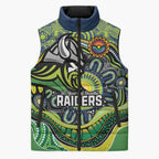 Custom Canberra Honouring First Nations Sleeveless Puffer Jacket NAIDOC 2026 Deadly 50 Years
