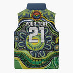 Custom Canberra Honouring First Nations Sleeveless Puffer Jacket NAIDOC 2026 Deadly 50 Years