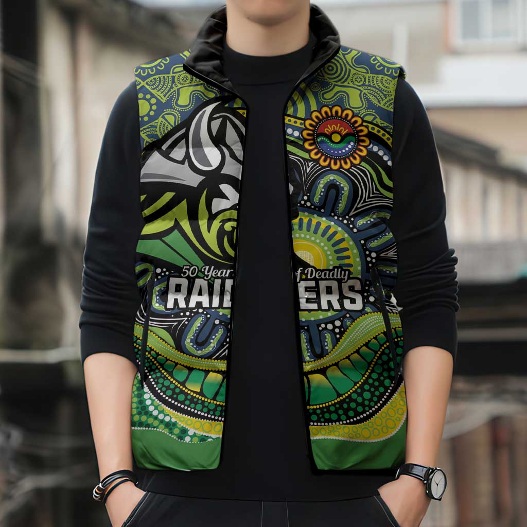 Custom Canberra Honouring First Nations Sleeveless Puffer Jacket NAIDOC 2026 Deadly 50 Years