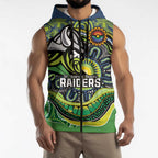 Custom Canberra Honouring First Nations Sleeveless Zip Hoodie NAIDOC 2026 Deadly 50 Years