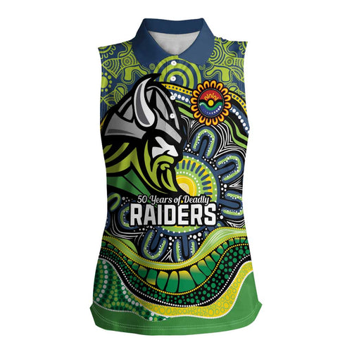 Custom Canberra Honouring First Nations Women Sleeveless Polo Shirt NAIDOC 2026 Deadly 50 Years