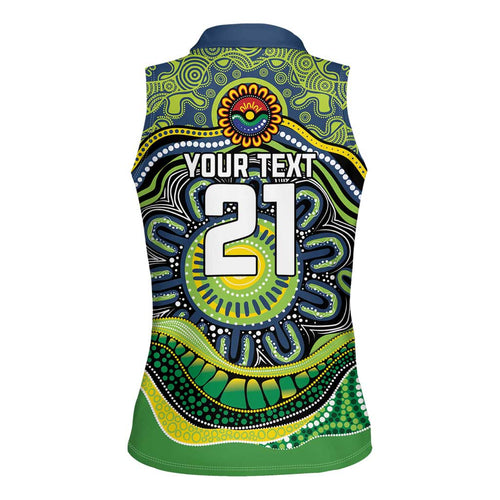Custom Canberra Honouring First Nations Women Sleeveless Polo Shirt NAIDOC 2026 Deadly 50 Years