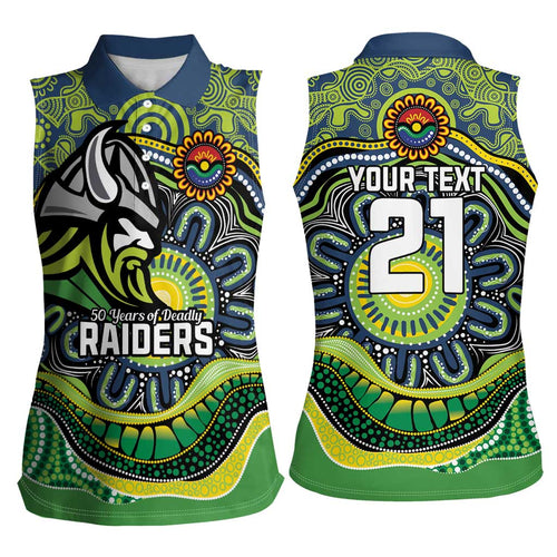 Custom Canberra Honouring First Nations Women Sleeveless Polo Shirt NAIDOC 2026 Deadly 50 Years