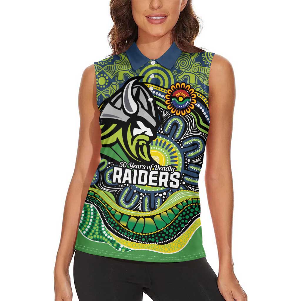 Custom Canberra Honouring First Nations Women Sleeveless Polo Shirt NAIDOC 2026 Deadly 50 Years