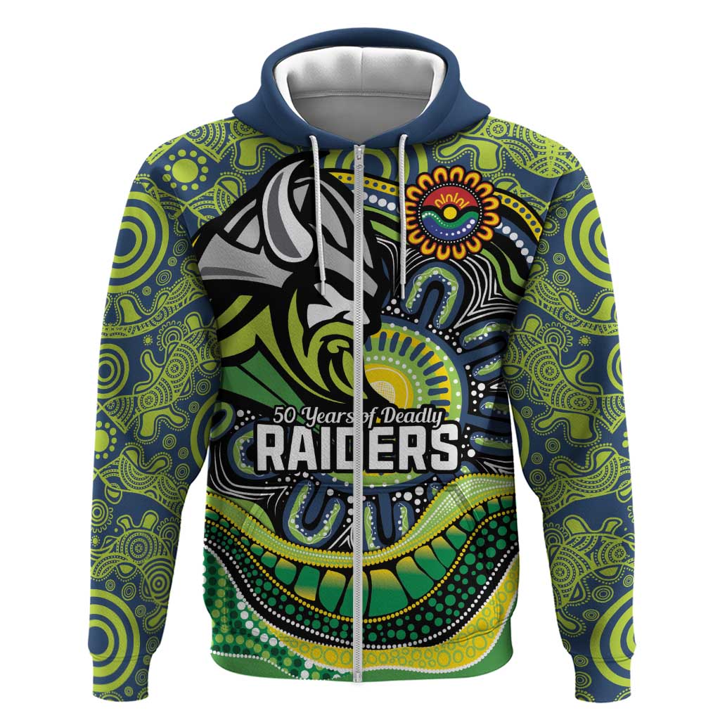 Custom Canberra Honouring First Nations Zip Hoodie NAIDOC 2026 Deadly 50 Years