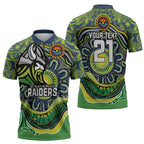 Custom Canberra Honouring First Nations Zipper Polo Shirt NAIDOC 2026 Deadly 50 Years