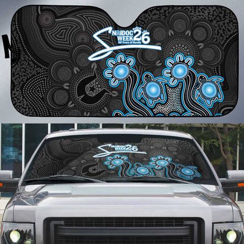 Adelaide Strikers NAIDOC Week 2026 Auto Sun Shade Sea Turtles Aboriginal Art