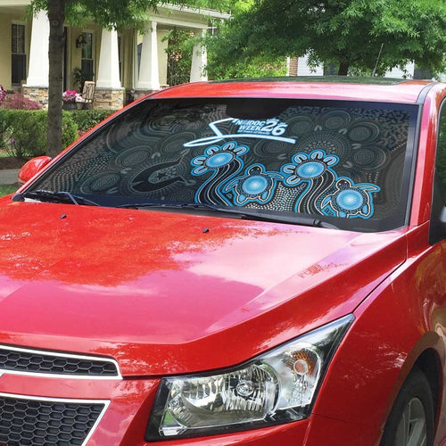 Adelaide Strikers NAIDOC Week 2026 Auto Sun Shade Sea Turtles Aboriginal Art