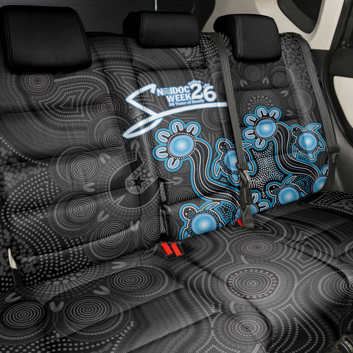 Adelaide Strikers NAIDOC Week 2026 Back Car Seat Cover Sea Turtles Aboriginal Art