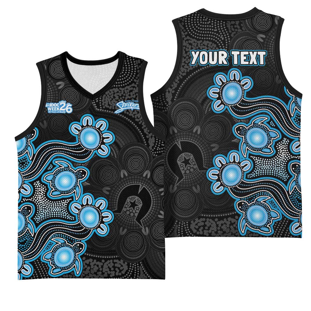 Personalised Adelaide Strikers NAIDOC Week 2026 Basketball Jersey Sea Turtles Aboriginal Art