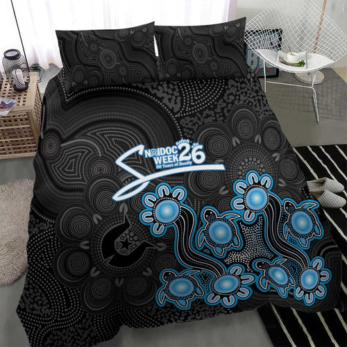 Adelaide Strikers NAIDOC Week 2026 Bedding Set Sea Turtles Aboriginal Art