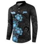 Personalised Adelaide Strikers NAIDOC Week 2026 Button Sweatshirt Sea Turtles Aboriginal Art