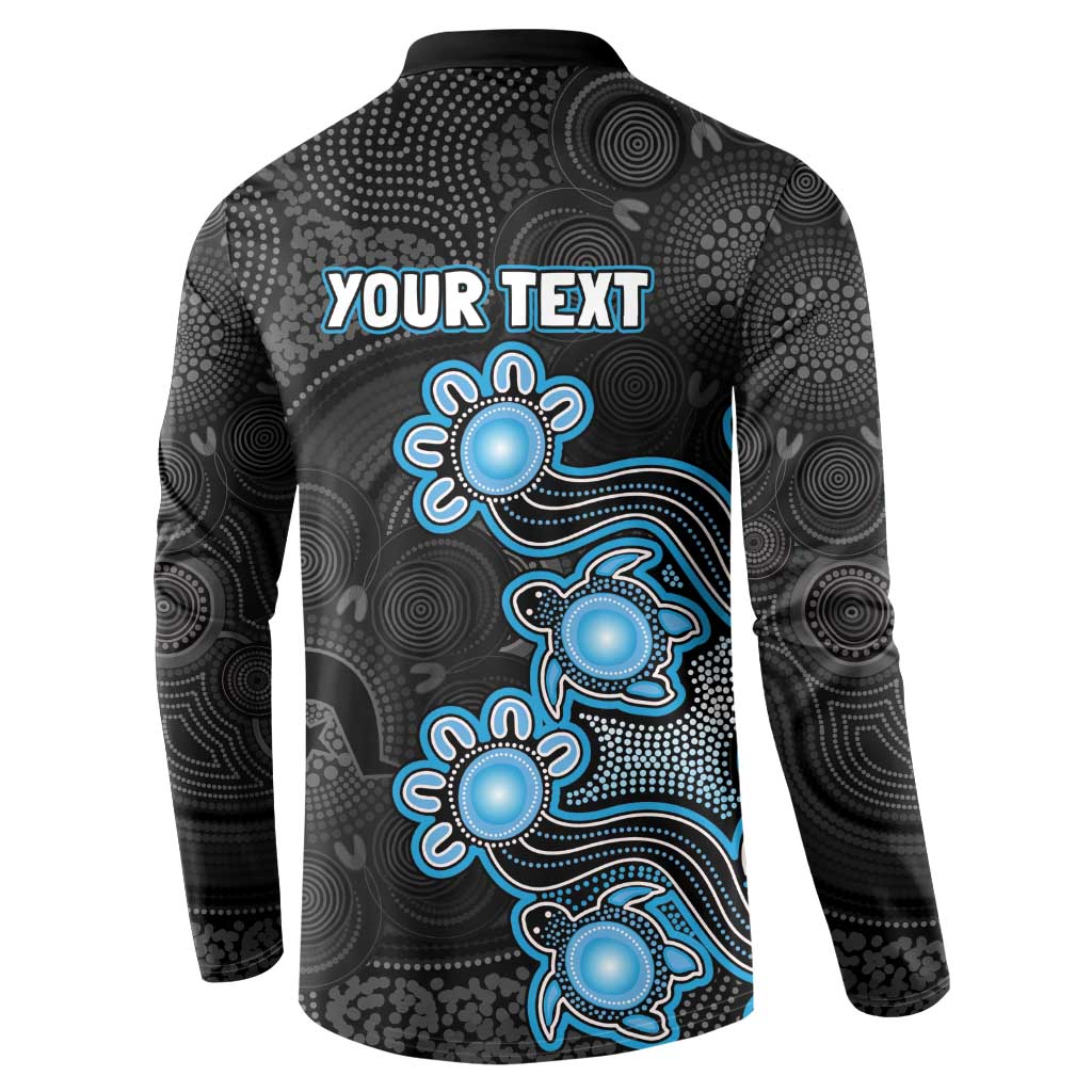 Personalised Adelaide Strikers NAIDOC Week 2026 Button Sweatshirt Sea Turtles Aboriginal Art