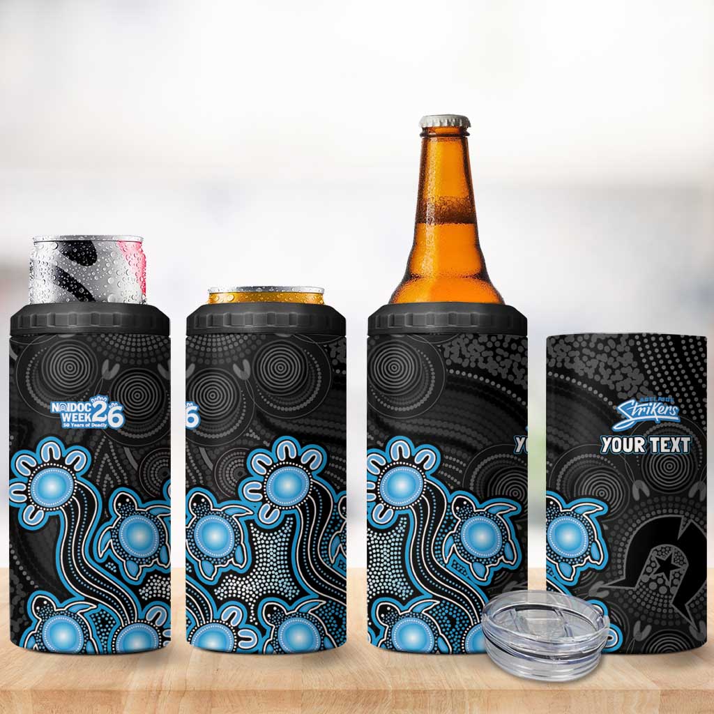 Personalised Adelaide Strikers NAIDOC Week 2026 4 in 1 Can Cooler Tumbler Sea Turtles Aboriginal Art