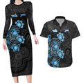 Personalised Adelaide Strikers NAIDOC Week 2026 Couples Matching Long Sleeve Bodycon Dress and Hawaiian Shirt Sea Turtles Aboriginal Art