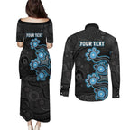 Personalised Adelaide Strikers NAIDOC Week 2026 Couples Matching Puletasi and Long Sleeve Button Shirt Sea Turtles Aboriginal Art