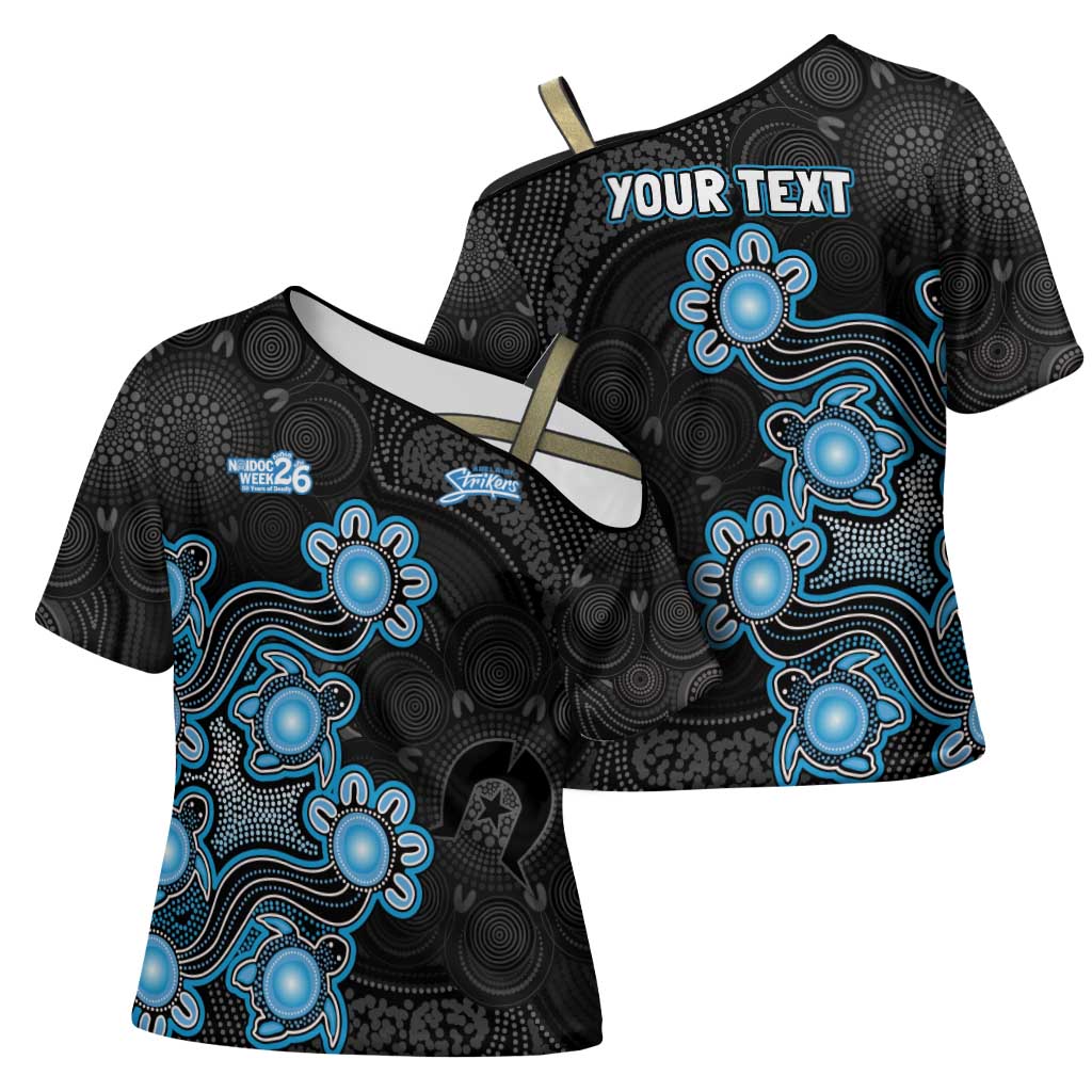Personalised Adelaide Strikers NAIDOC Week 2026 Cross Shoulder Shirt Sea Turtles Aboriginal Art
