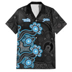 Personalised Adelaide Strikers NAIDOC Week 2026 Family Matching Off The Shoulder Long Sleeve Dress and Hawaiian Shirt Sea Turtles Aboriginal Art