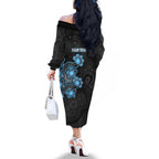Personalised Adelaide Strikers NAIDOC Week 2026 Family Matching Off The Shoulder Long Sleeve Dress and Hawaiian Shirt Sea Turtles Aboriginal Art