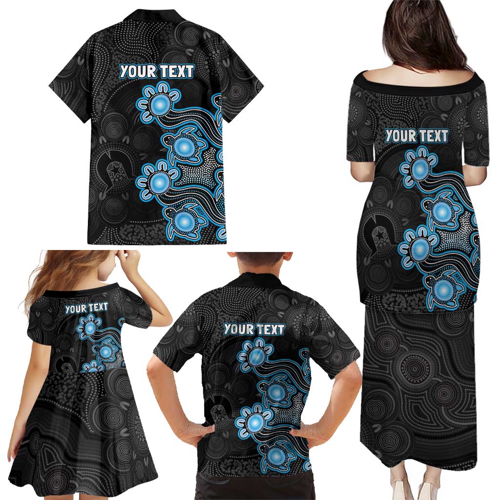 Personalised Adelaide Strikers NAIDOC Week 2026 Family Matching Puletasi and Hawaiian Shirt Sea Turtles Aboriginal Art